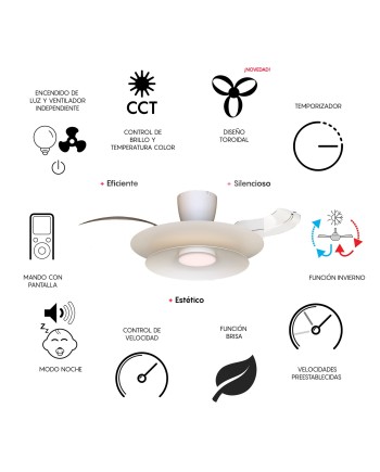 PATAGONIA * PLAFÓN / VENTILADOR  - BLANCO